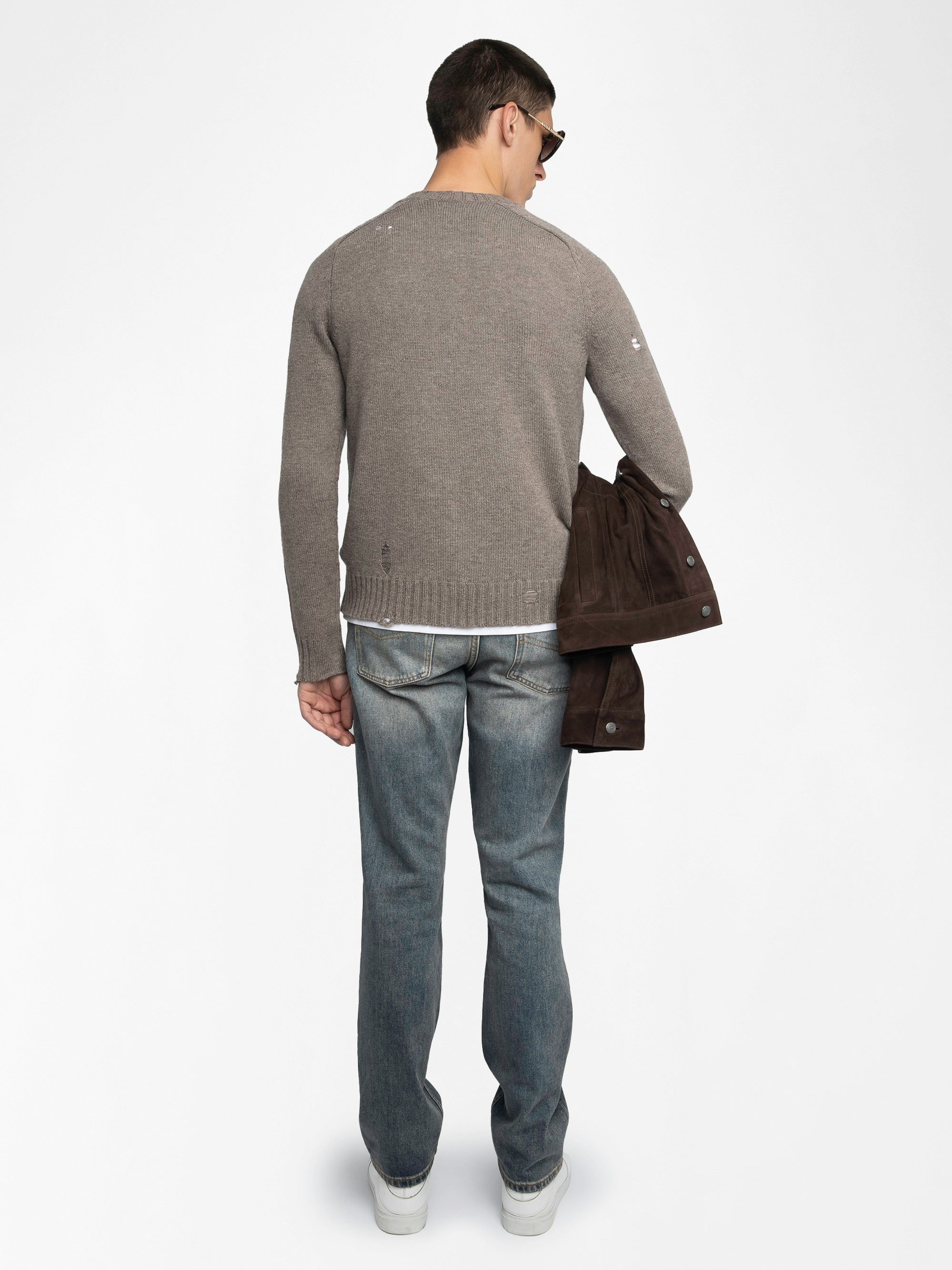 Jordan Jumper - Jumper with round neck and distressed effect.